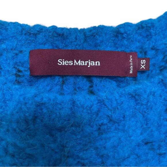 Sies Marjan Runway Sweater Casey Cable Knit Wool Alpaca Blue Chunky Designer XS - Picture 8 of 13